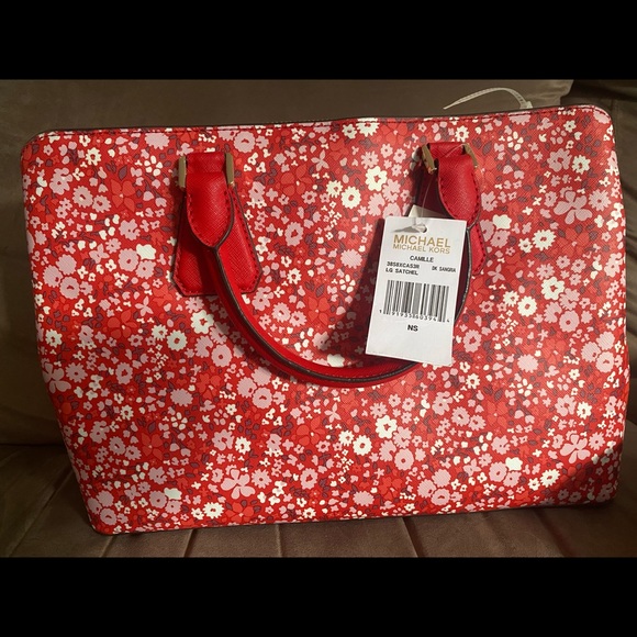 NWT Michael by Michael Kors Large Camille Floral Satchel - Picture 2 of 3